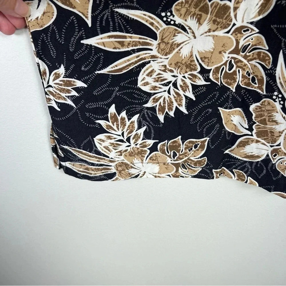 Milano Bay Men's Hawaiian Shirt Black Tan Short Sleeve Button Up Tropical Sz XXL - Picture 7 of 11